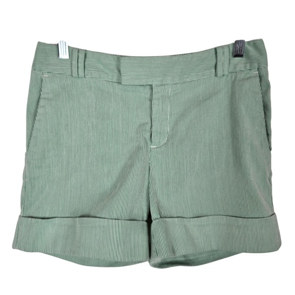 Banana Republic Pants - Banana Republic Martin Fit Shorts Womens 4 Green‎ Stripe Preppy Country Club